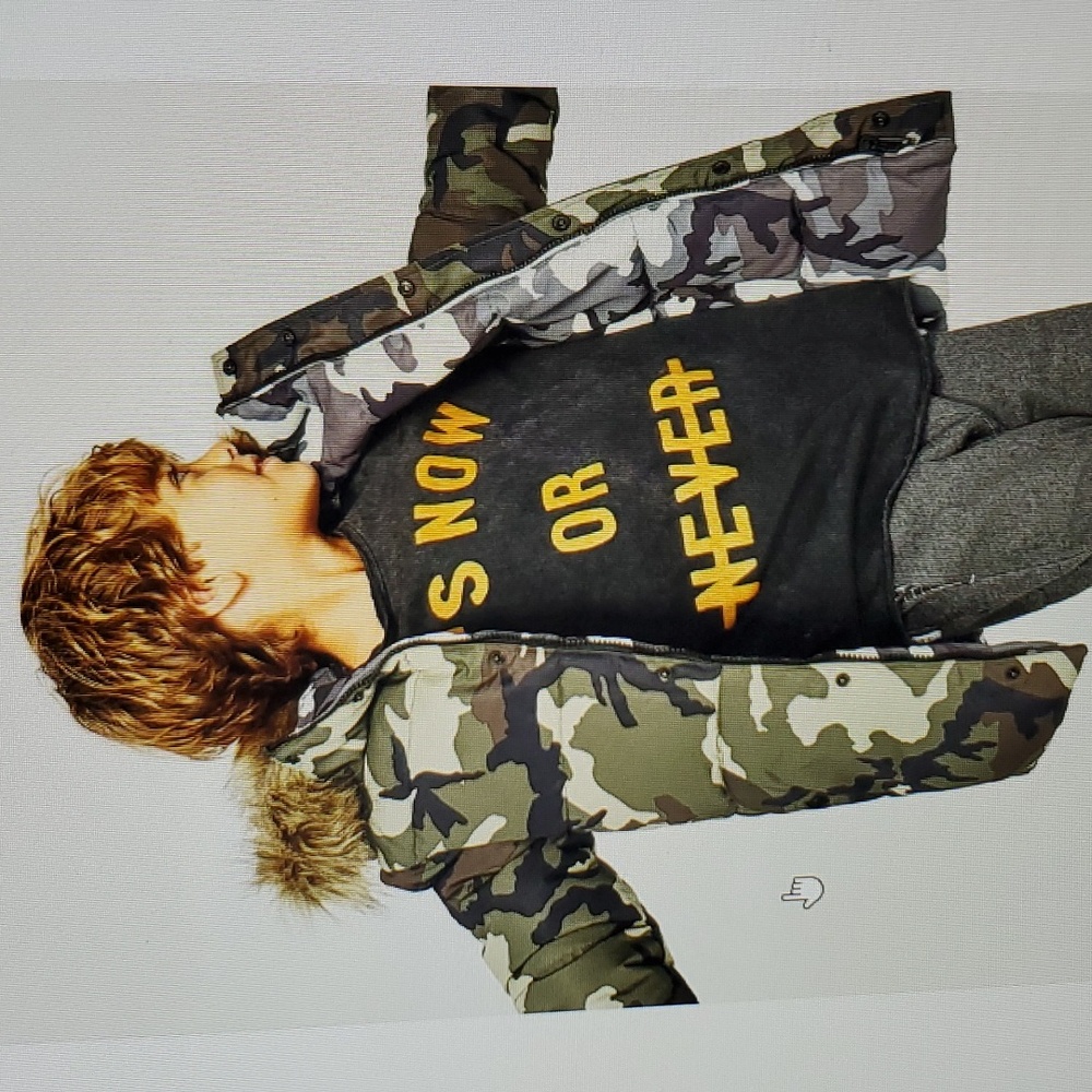 Zara Camo Puffer coat